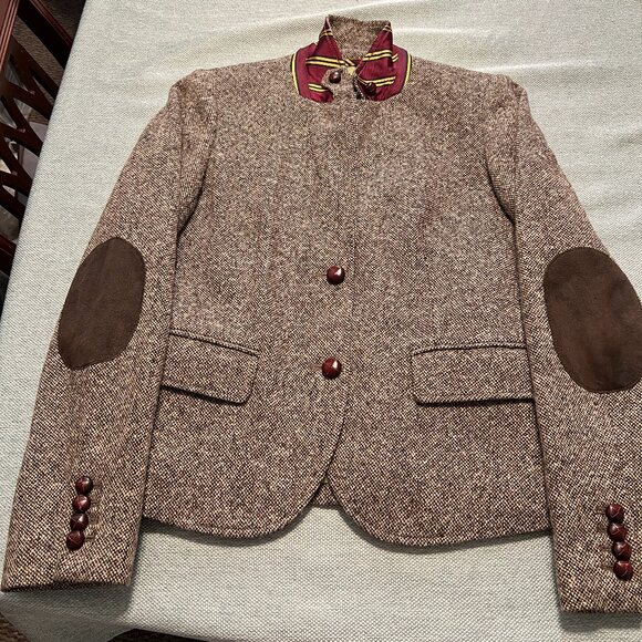 OLD SCHOOL J CREW JOHN HANLEY WOOL BLAZER SIZE 8 - Picture 4 of 12